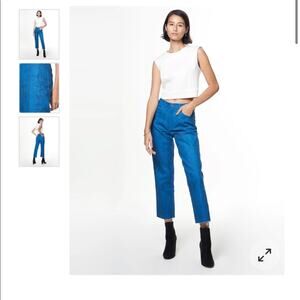 The Kit cropped Alexa jeans ocean grain denim spandex blue jeans size 4 nwt